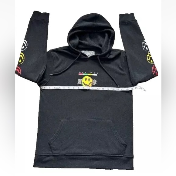 Trademark Brooklyn Cloth Graphic Hoodie Sweatshirt Smile Drip Logo Small Black - Picture 8 of 9